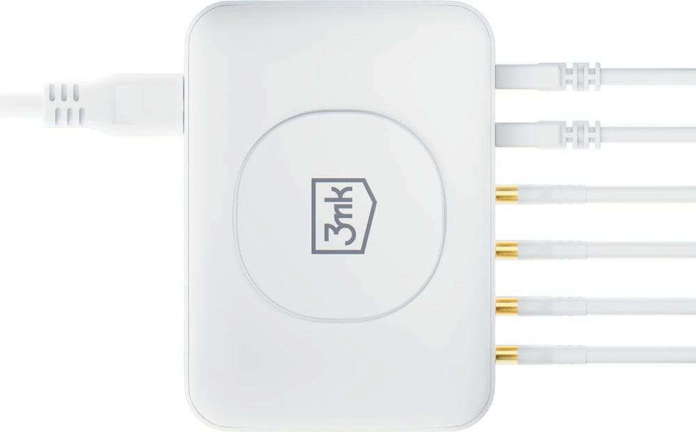 Karikues muri 3mk Hyper Charger PowerMax 100W, 7 porta, i bardhë