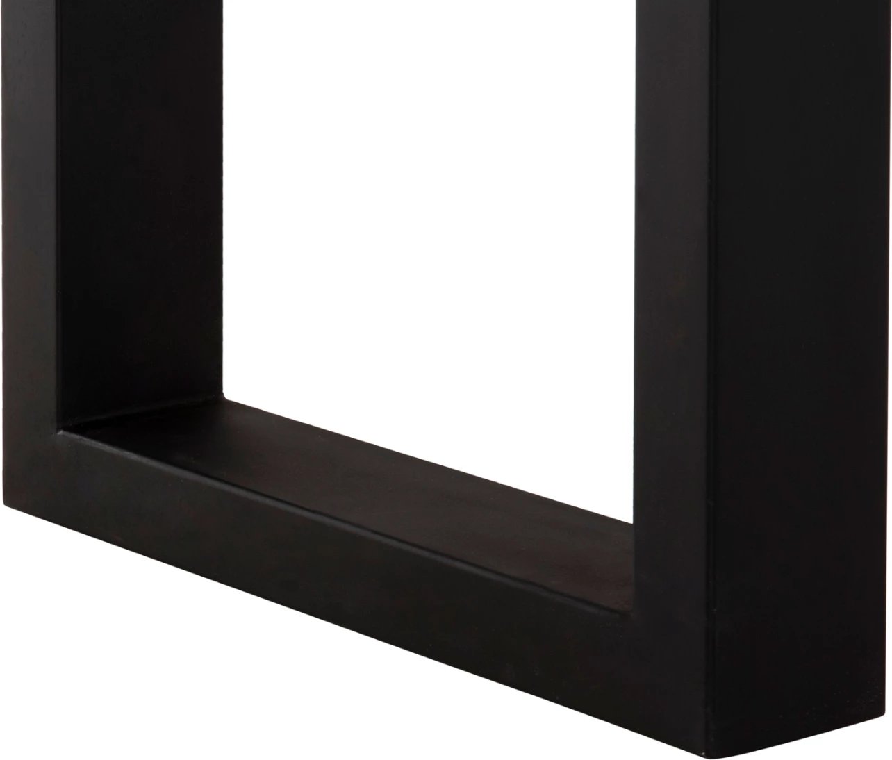 Konsolë SHIRE, dru TEAK i ricikluar, këmbë metalike të zeza, 240x50x90H cm