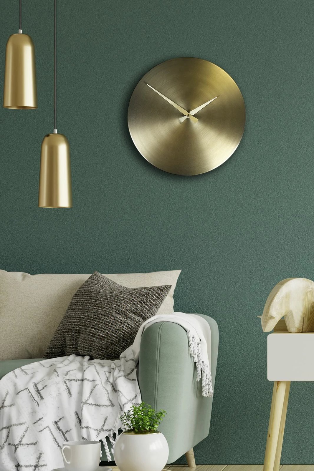 Orë muri dekorative metalike, ngjyrë ari, Wallity, 35Sivmetsaat