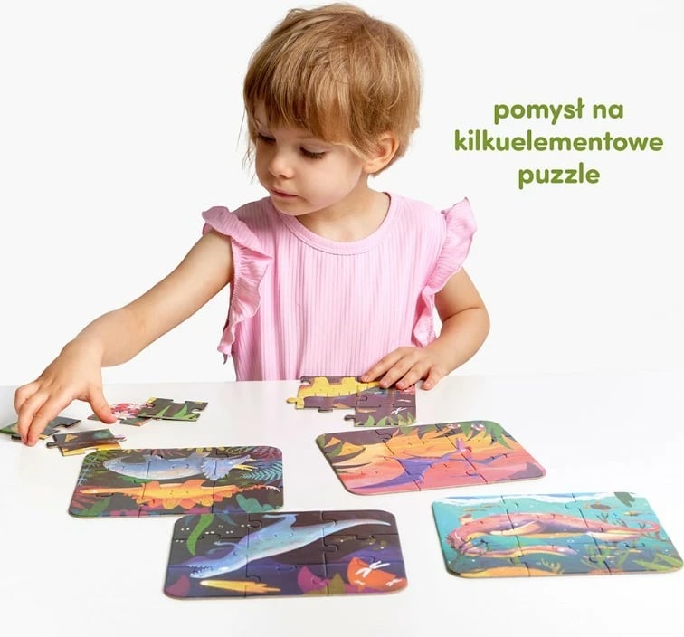 Puzzle për fëmijë CzuCzu Fantastic Dinosaurs, 45 pjesë, shumëngjyrëshe, set prej 5 copësh Puzzle për fëmijë CzuCzu Fantastic Dinosaurs, 45 pjesë, shumëngjyrëshe, set prej 5 copësh