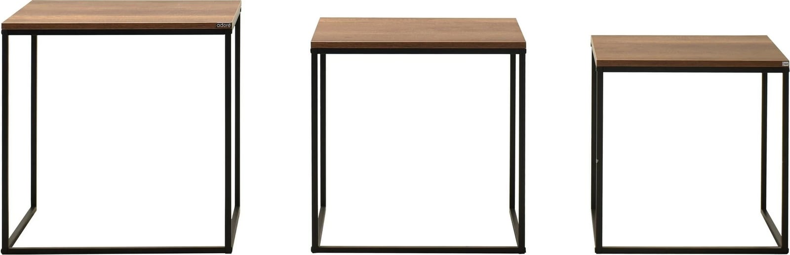 Set tavolinash ndihmëse, 3 copë, ngjyrë arre, Hanah Home, Shp-933-Oo-1