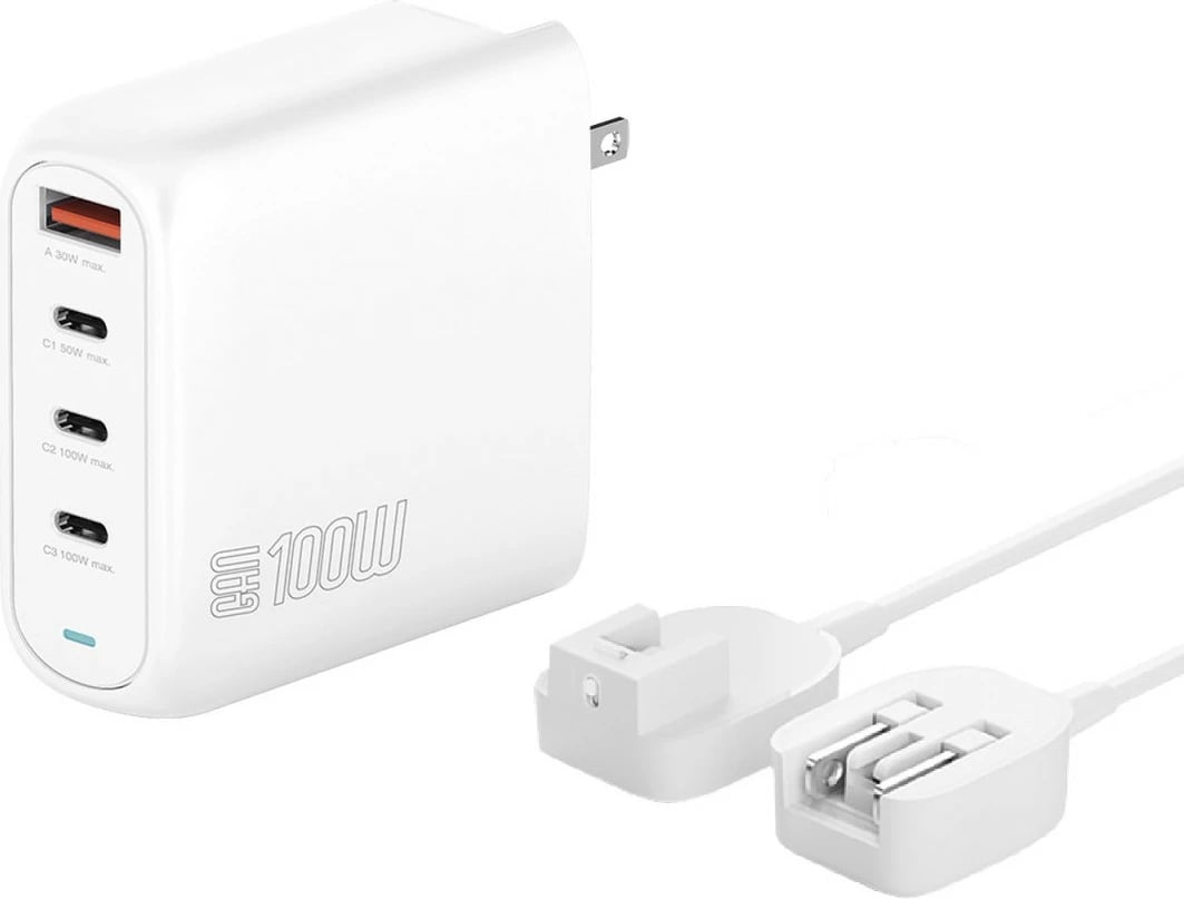 Karikues universal 4smarts 545100, 100W, 3 USB-C, 1 USB-A, i brendshëm, AC