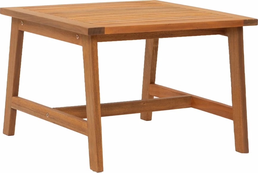 Tavolinë anësore Edgar, dru akacie natyral, 55x55x38