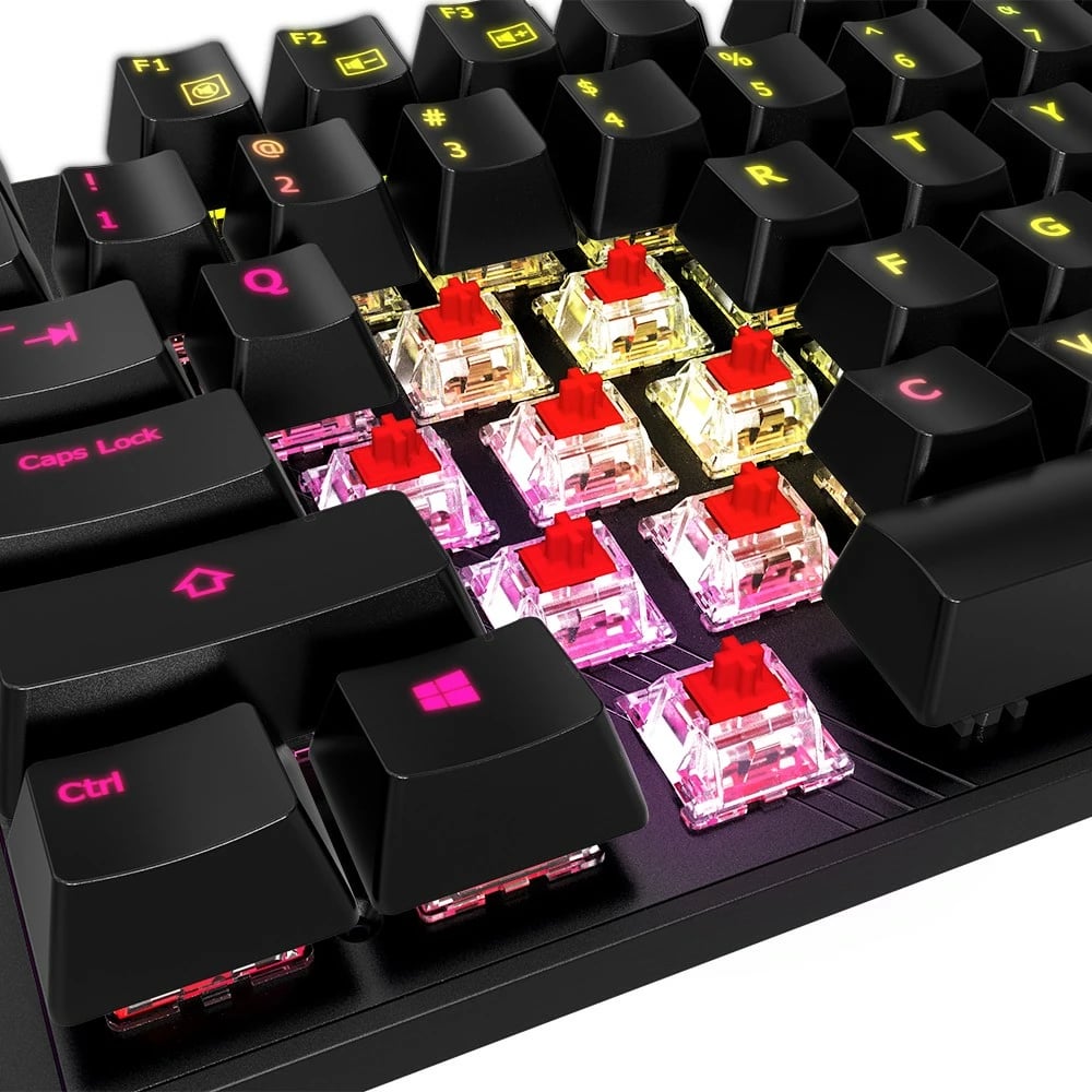 Tastierë mekanike Gigabyte AORUS K1, Cherry MX Red, RGB, full-size, e zezë