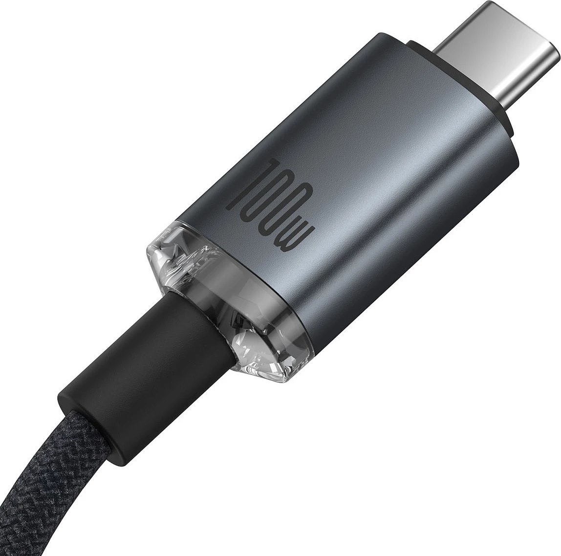 Kabllo USB-C në USB-C Baseus Crystal Shine CB000089, 1.5m, 100W, 20Gbps, e zezë