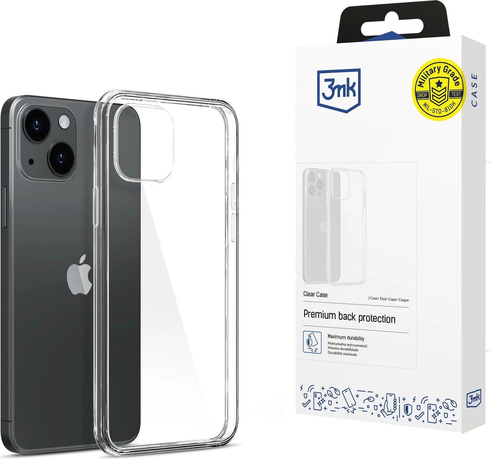 Mbështjellës 3mk Clear Case për iPhone 15, Transparent