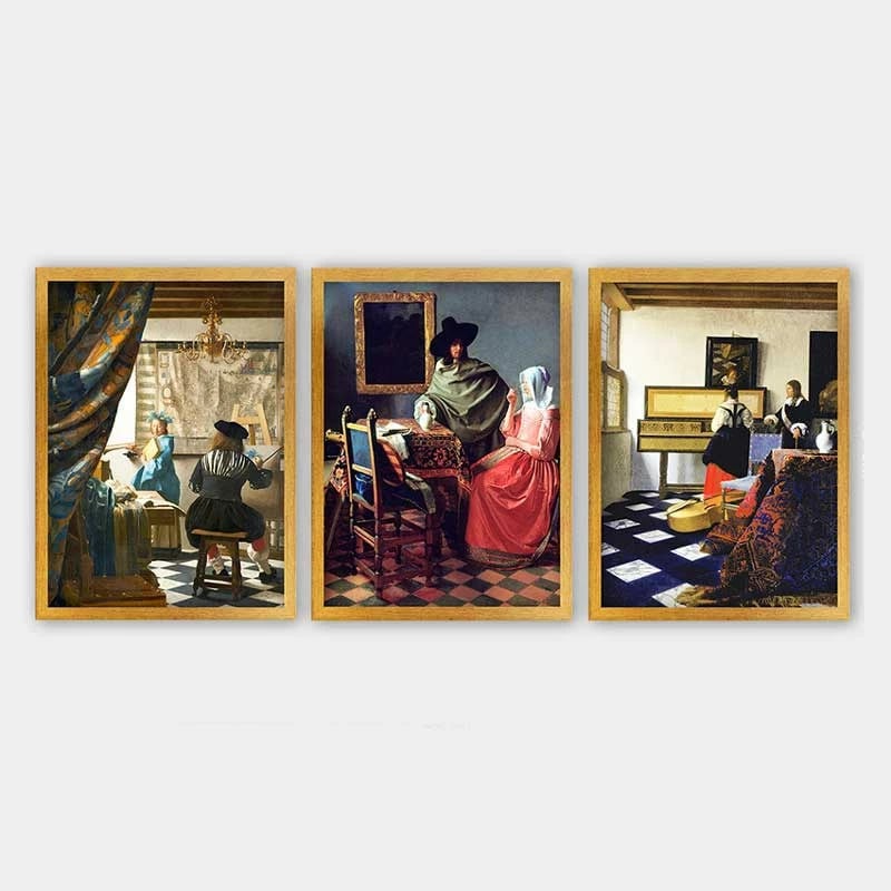 Pikturë dekorative me kornizë (3 copë), Wallity, 3AC_UN3844928_3545