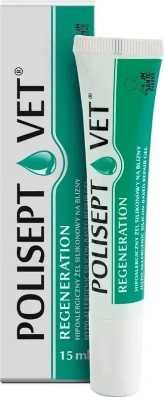Xhel mbrojtës për rigjenerim JM Sante Polisept Vet, për qen dhe mace, 15 ml