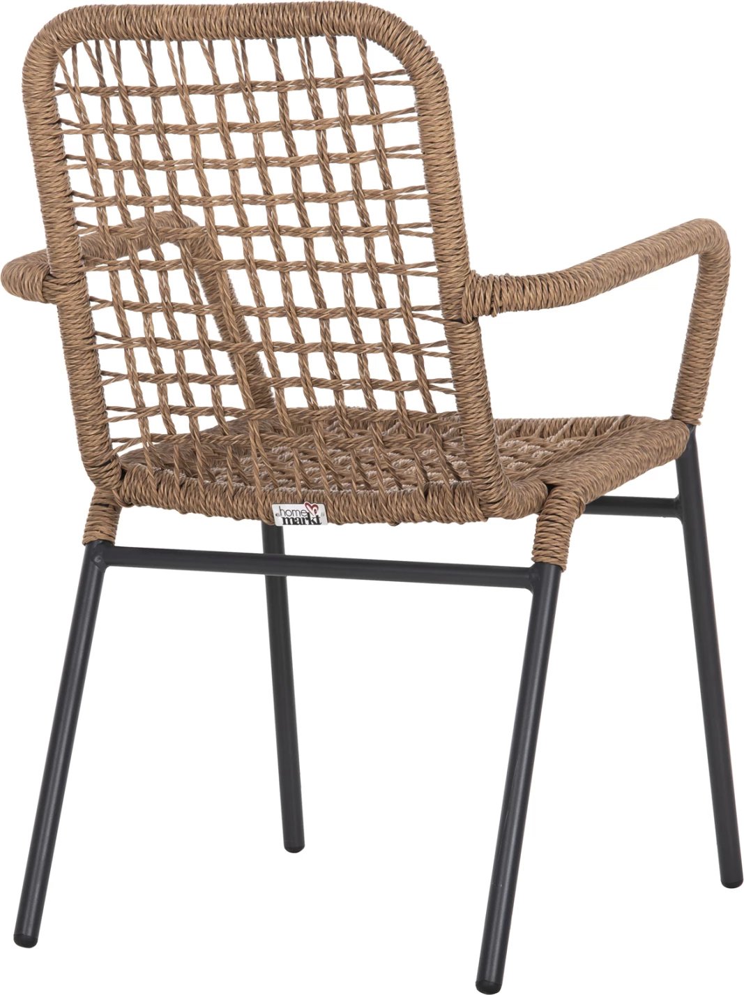 Karrige alumini SPANO, kornizë antracit, ratan sintetik bezhë, 55.5x58x81H cm