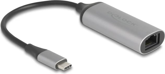 Adapter USB Type-C në RJ-45 DeLOCK 81570, 0.15m, anthracite