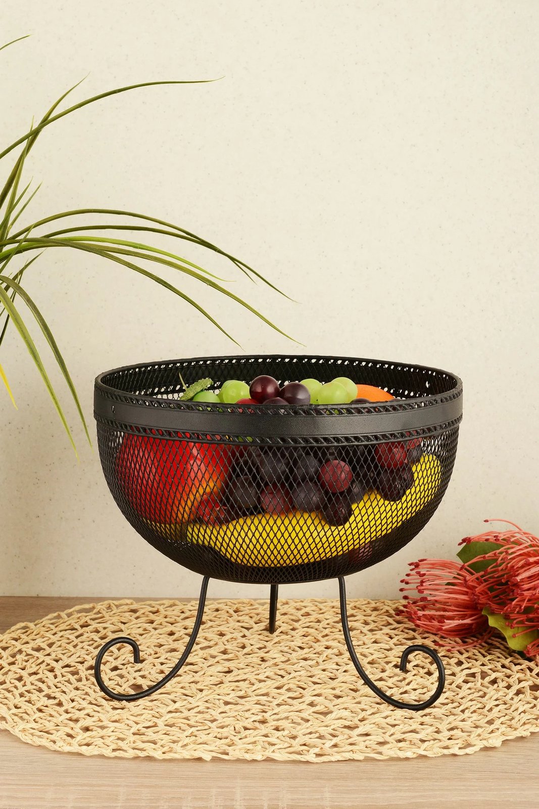 Shportë frutash Hermia, Aleyna SM23, e zezë, metal