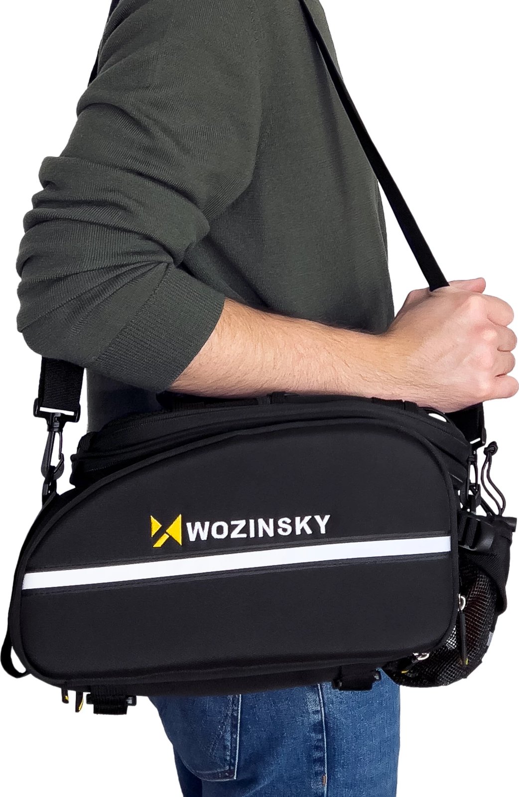 Çantë biçiklete Wozinsky WBB19BK, 35L, me mbulesë shiu, e zezë Çantë biçiklete Wozinsky WBB19BK, 35L, me mbulesë shiu, e zezë