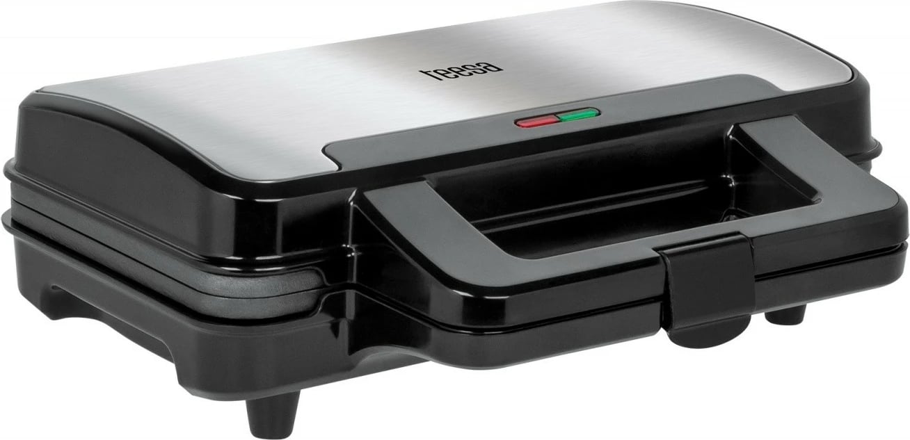 Aparat për gofra TEESA tsa3225, 1000W, Teflon, zi/inox, 2 gofra