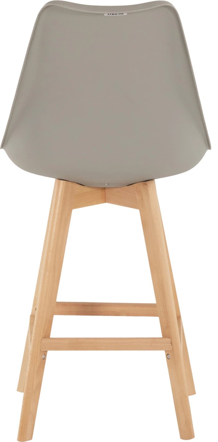 Karrige për bar VEGAS FH8000.30, polipropilen gri - dru ahu ngjyrë natyrale, 47x58x107H cm., set prej 4 copë