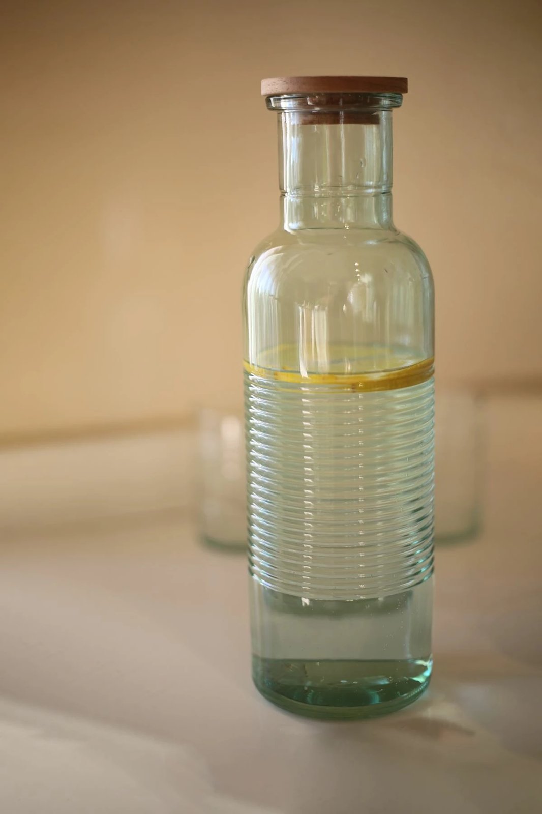 Set shishe qelqi me gota (5 copë), Hermia Concept, ngjyrë e gjelbër, formë fuçie