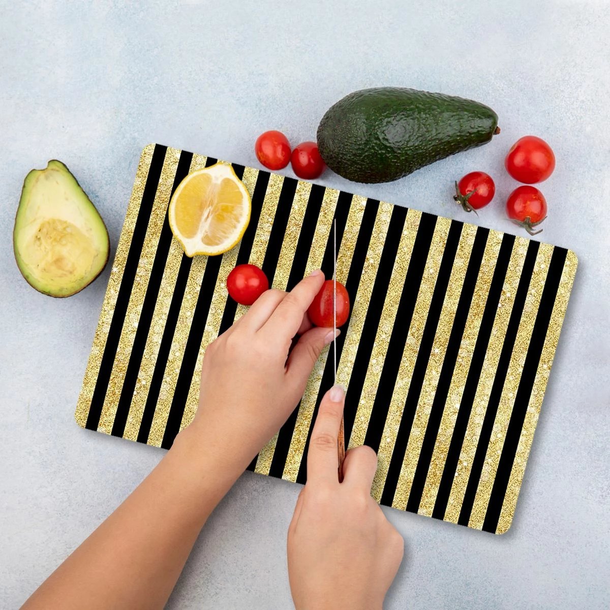 Dërrasë prerëse Hermia, qelq i temperuar, shumëngjyrëshe, Ckt44 - 3040, 30x40cm