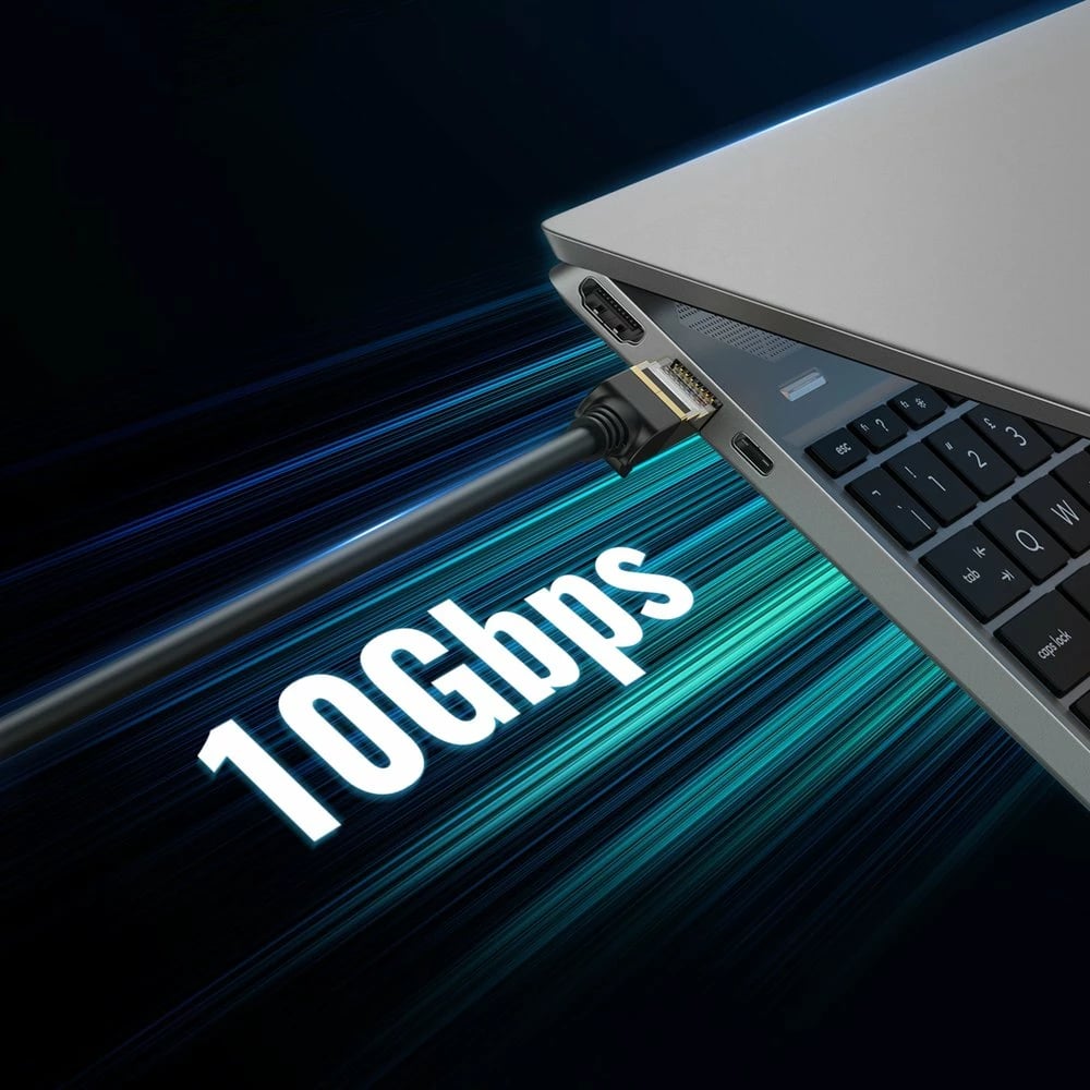 Kabllo rrjeti Ugreen NW107, Cat 7 F/FTP, RJ45, 15m, e zezë