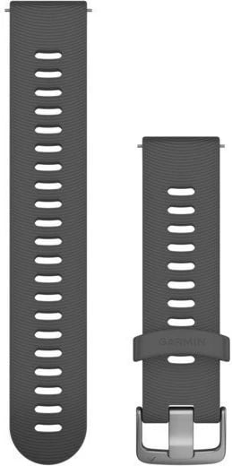Rrip silikon për smartwatch Garmin, 20mm, anthracite