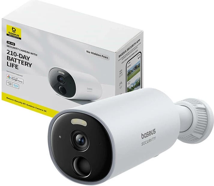 Kamerë sigurie Baseus B1 2K, IP, Wi-Fi, për jashtë, Bardhë Kamerë sigurie Baseus B1 2K, IP, Wi-Fi, për jashtë, Bardhë