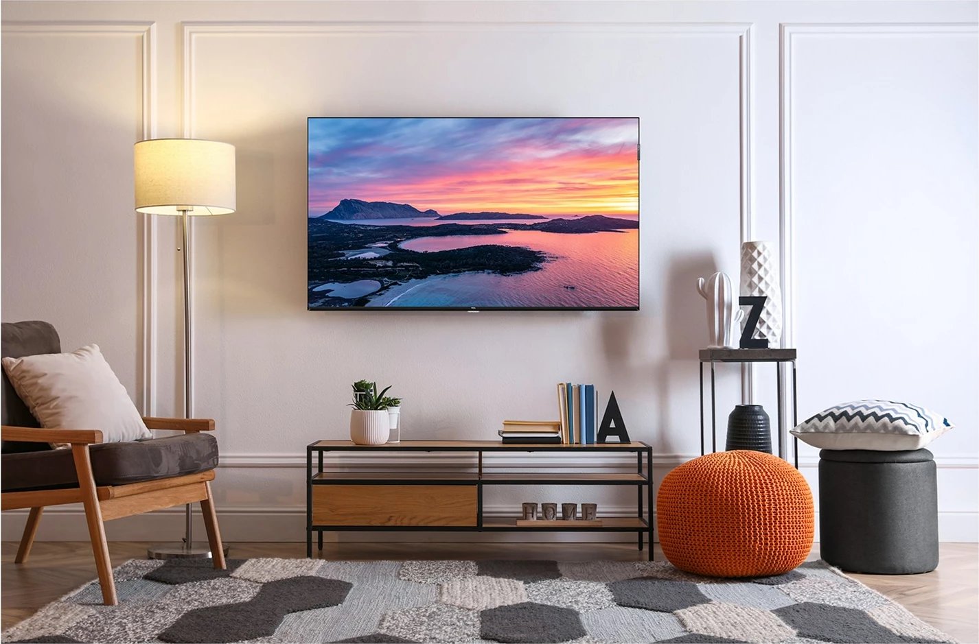 TV Smart TCL 32S59K, 32 inç, QLED, Full HD, Android TV, Metalik