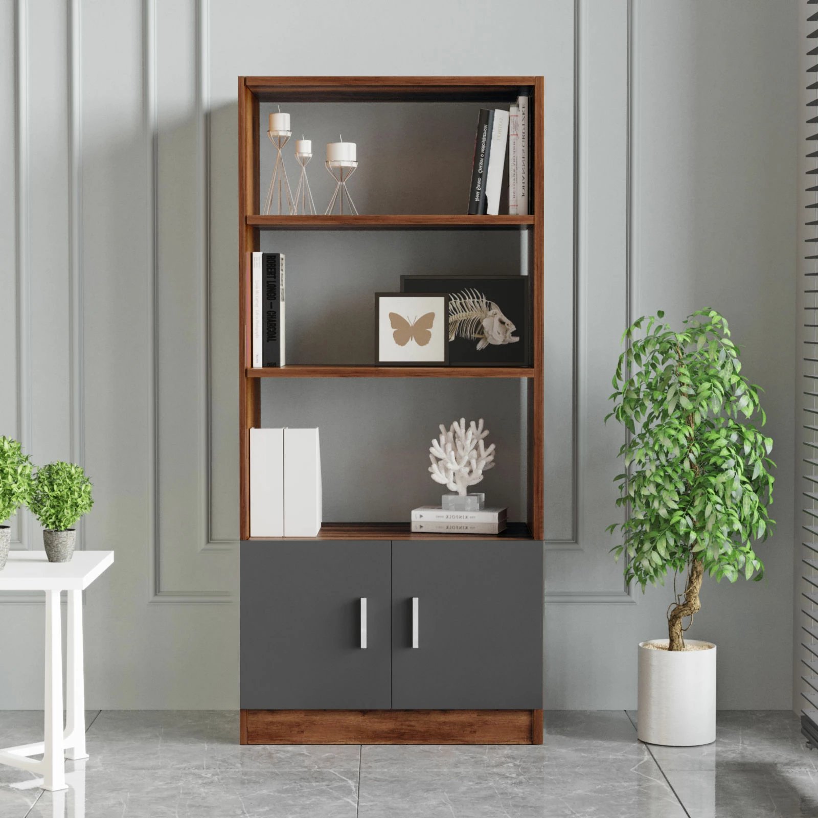 Raft librash Hanah Home, Vo4-Ba, ngjyrë arr dhe antracit