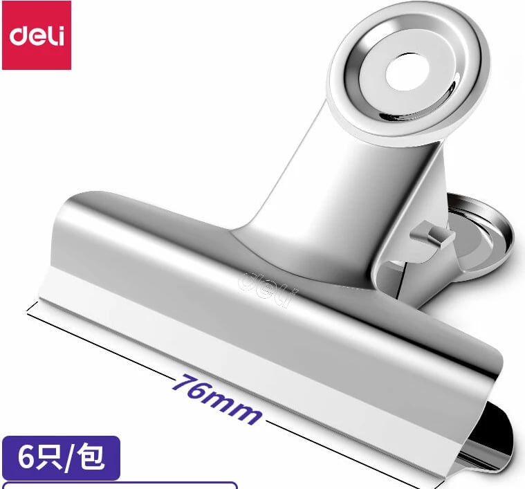 DELI BINDER CLIPS PROFESIONAL 76MM 9521