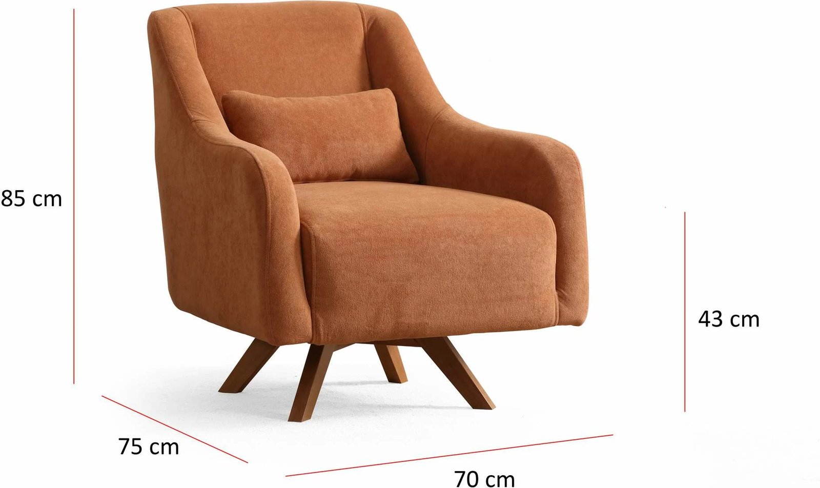 Karrige Wing Hera, portokalli, Atelier del Sofa