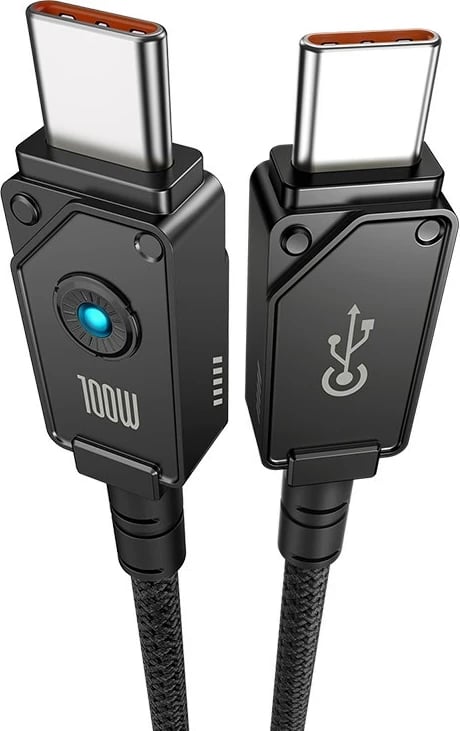 Kabllo USB C në USB C Baseus, 2 m, 100 W, Bardhë