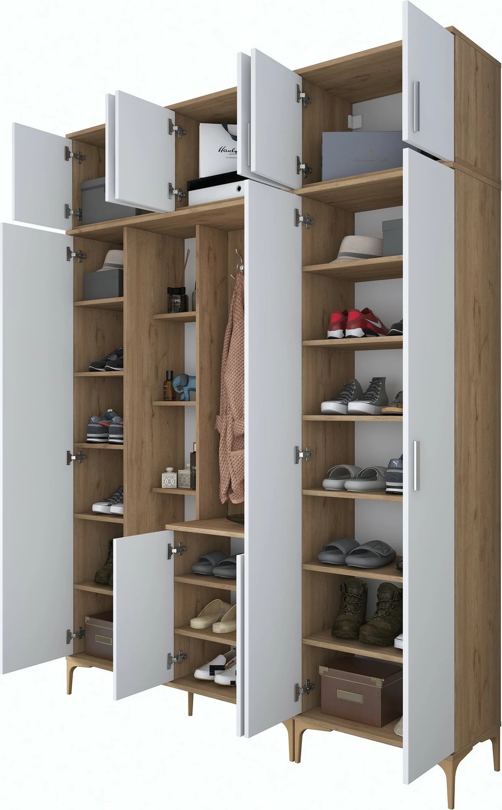 Stendë korridori Skye Decor, ngjyrë arrë dhe e bardhë, EA128 - 2795