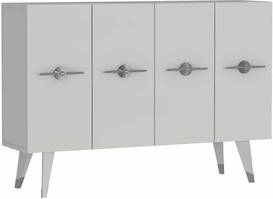 Konsol Skye Decor, e bardhë, argjend, 8169KM-32