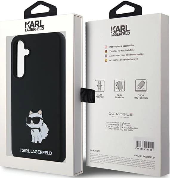 Mbështjellës Karl Lagerfeld Silicone Choupette për Samsung Galaxy A35, i zi