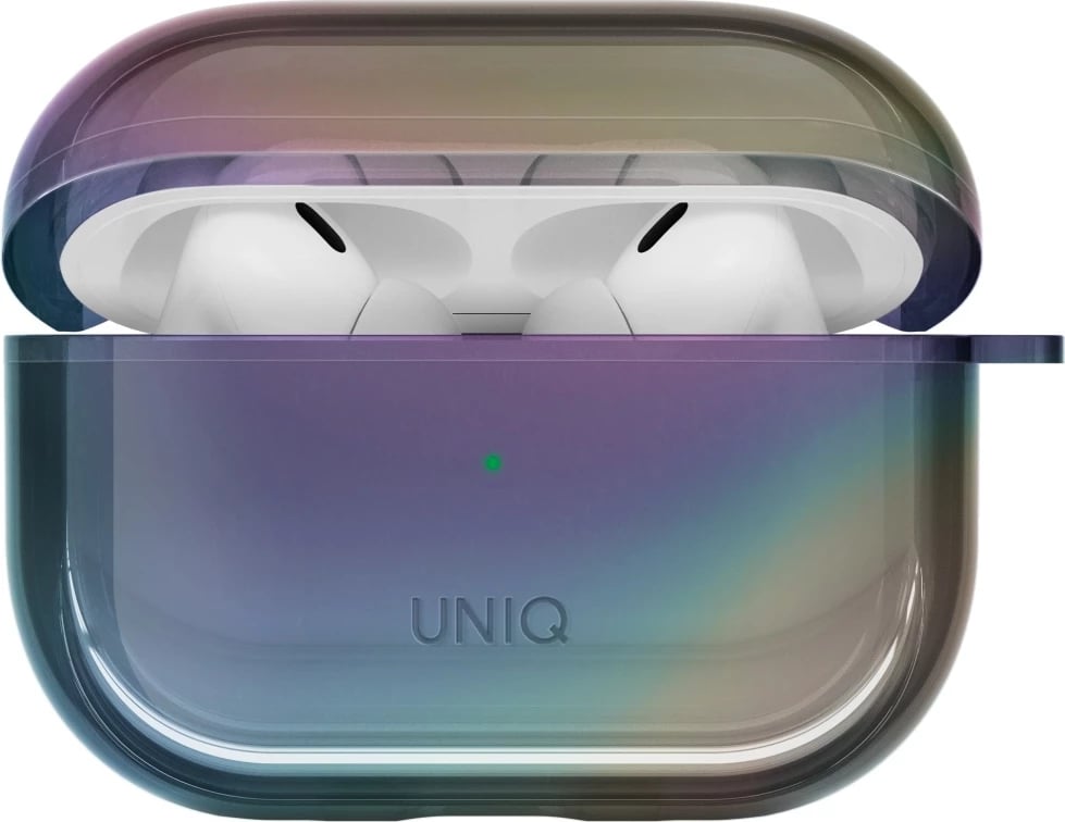 Mbështjellës UNIQ Iridescia për AirPods Pro 2, me karabiner, shumëngjyrësh