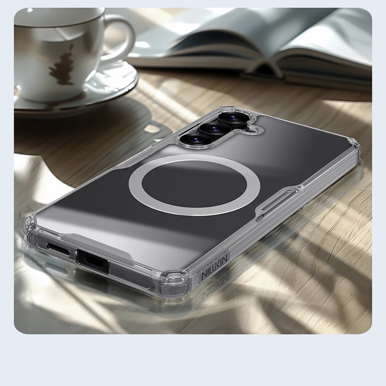 Mbështjellës Nillkin Nature TPU Pro Magnetic me MagSafe për Samsung Galaxy S25+, Bardhë