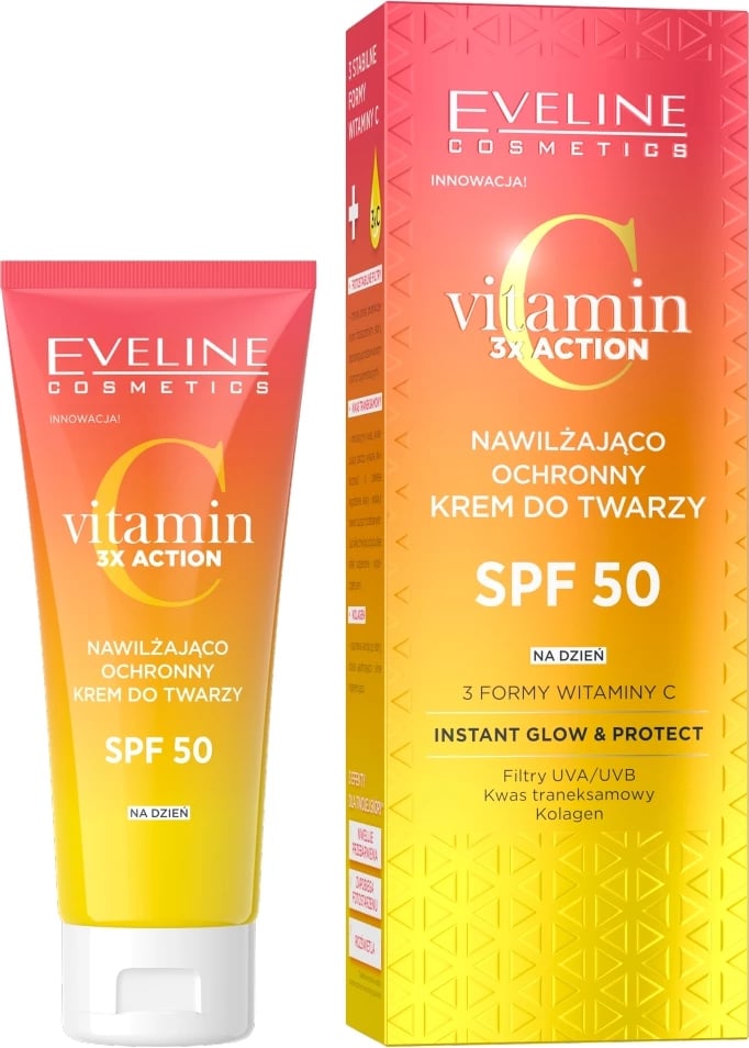 Krem fytyre për femra Eveline Cosmetics Vitamin C 3x Action SPF50, 30ml
