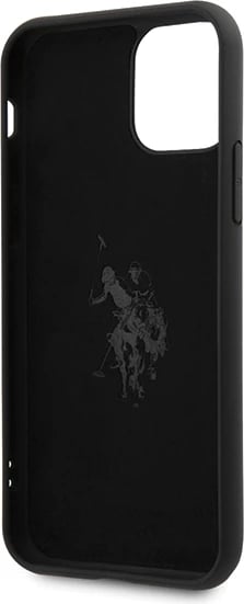 Mbështjellës U.S. Polo Assn. USHCN65SLHRBK për iPhone 11 Pro Max, silikon, i zi