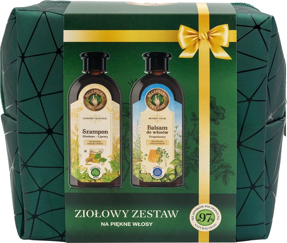 Set për flokë, Receptury Zielarki, Herbal Set for Beautiful Hair, për femra, 2 copë