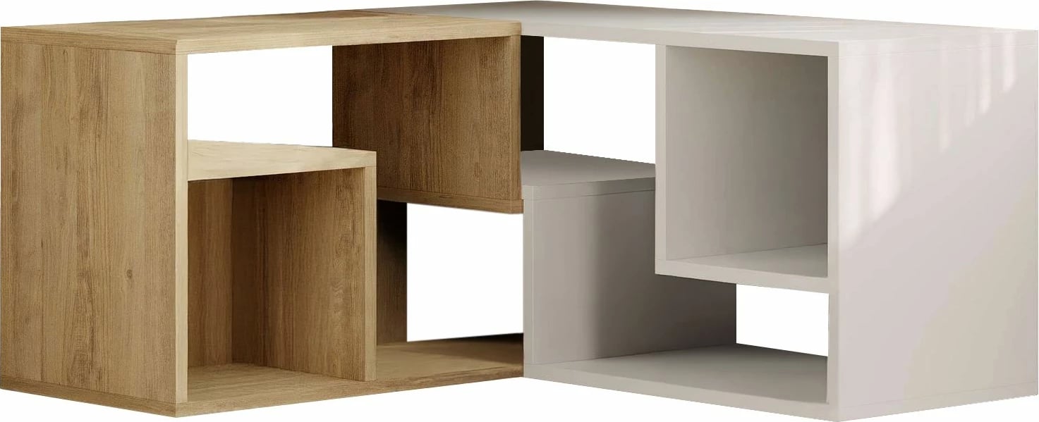 Komodë TV Skye Decor, ngjyrë lis safir, e bardhë