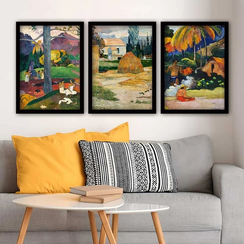 Pikturë dekorative me kornizë (3 copë), Wallity, 3SC_UN3897173_3545