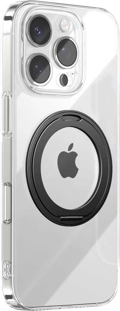 Mbështjellës Joyroom JR-16JL6 për iPhone 16 Pro Max, ultra i hollë 1.3 mm, MagSafe kompatibil me unazë/stand 360°, e zezë