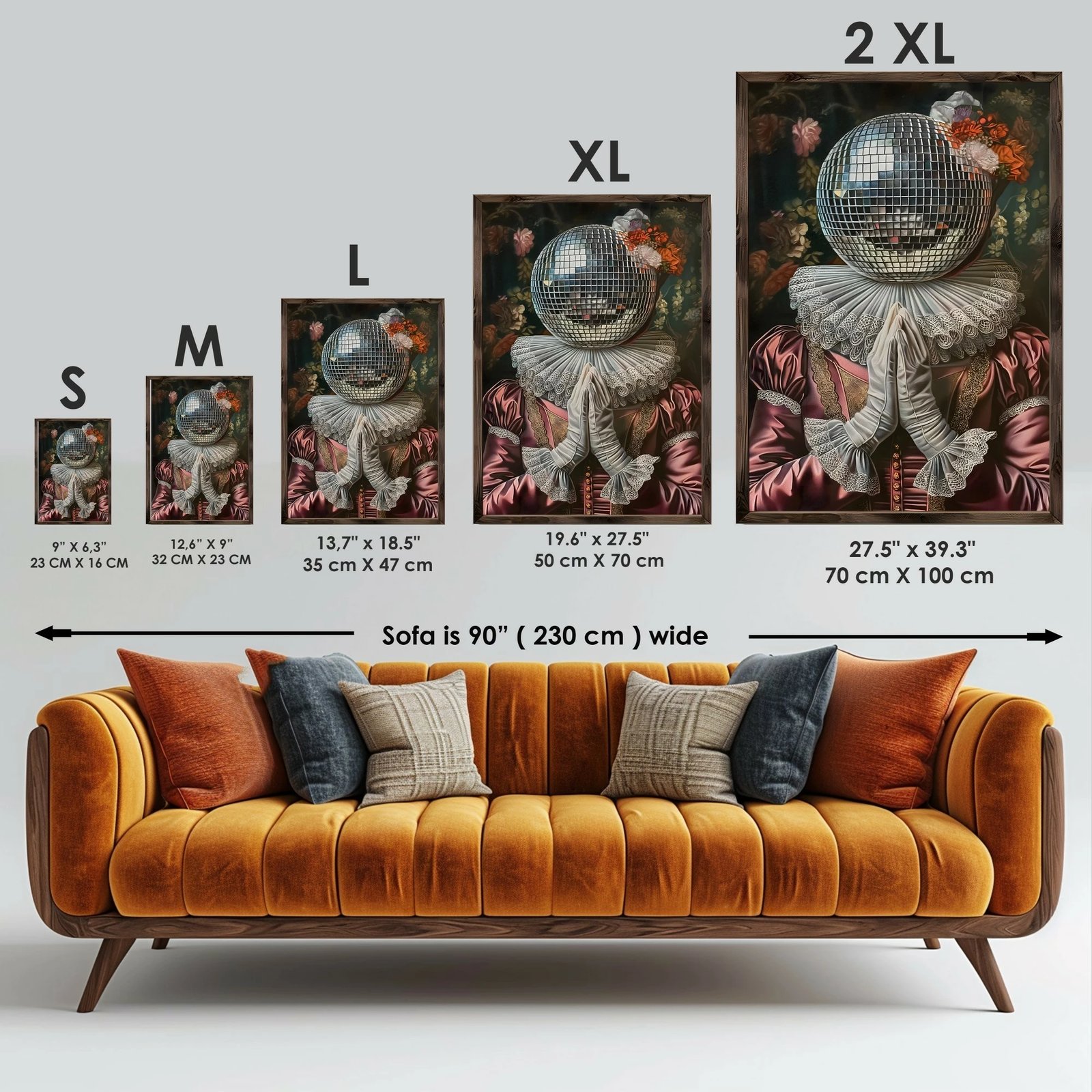 Pikturë dekorative me kornizë MDF, Wallity, GE131-L