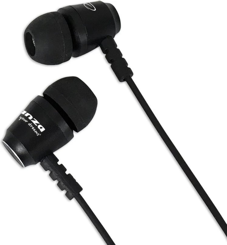 Kufje in-ear metalike Esperanza EH205K me mikrofon, të zeza
