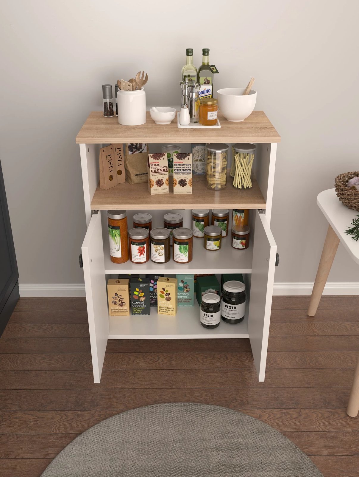 Dollap multifunksional Hanah Home, ngjyrë sonomo-bardhë