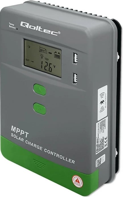 Rregullator karikimi diellor Qoltec MPPT 53662 me sensor temperature