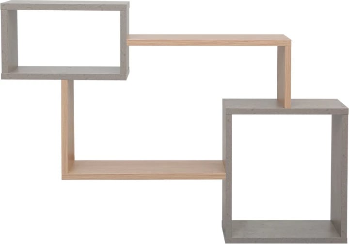 Raft muri Beldra, ngjyrë natyrale-gri çimento, 84x15x57.8cm