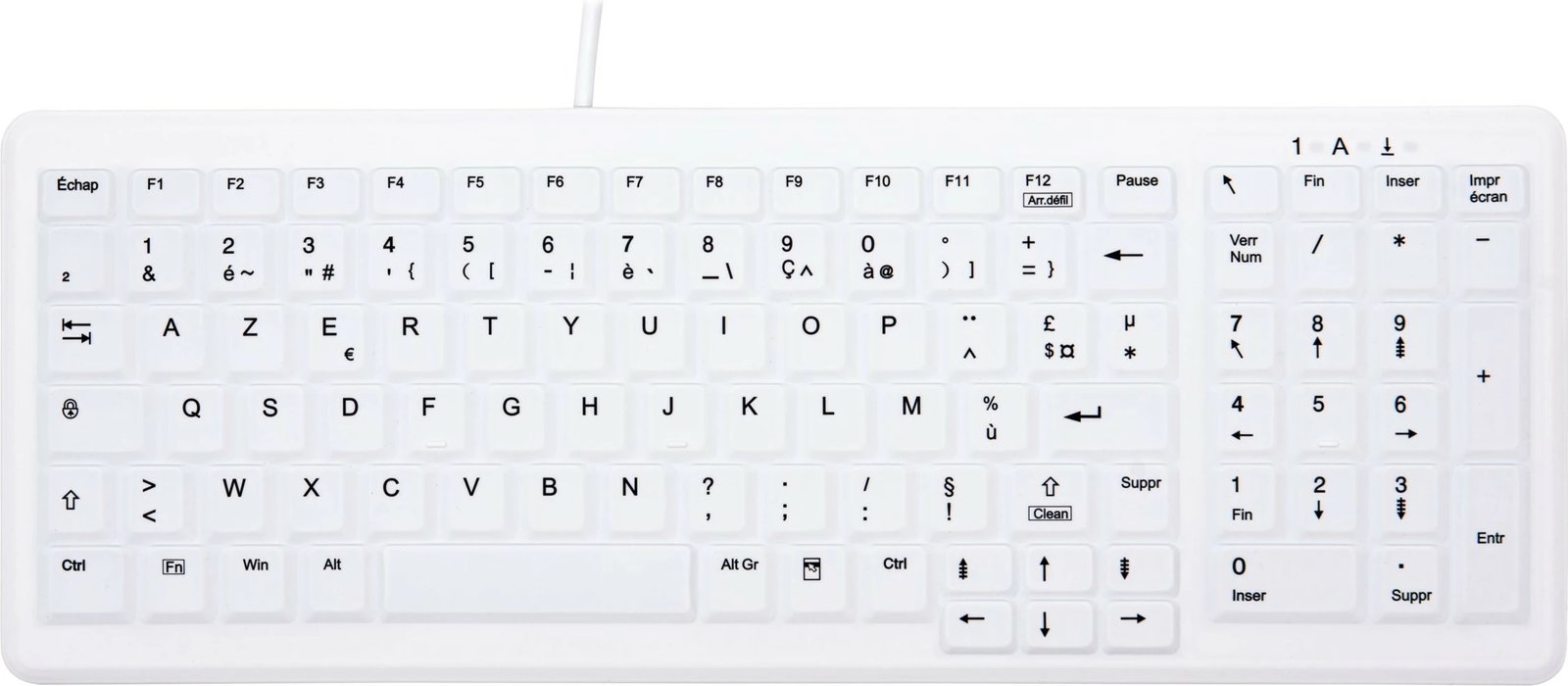 Tastierë Cherry AK-C7000F-U1-W/FR, AZERTY, e bardhë