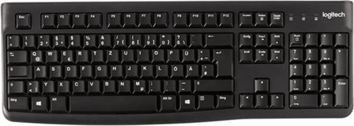 Tastierë, Logitech K120 Business 920-002516, me kabllo USB, layout gjerman QWERTZ, e zezë