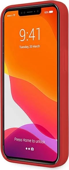 Mbështjellës Ferrari FESSIHCP13SRE për iPhone 13 mini 5.4", silikon, kuq