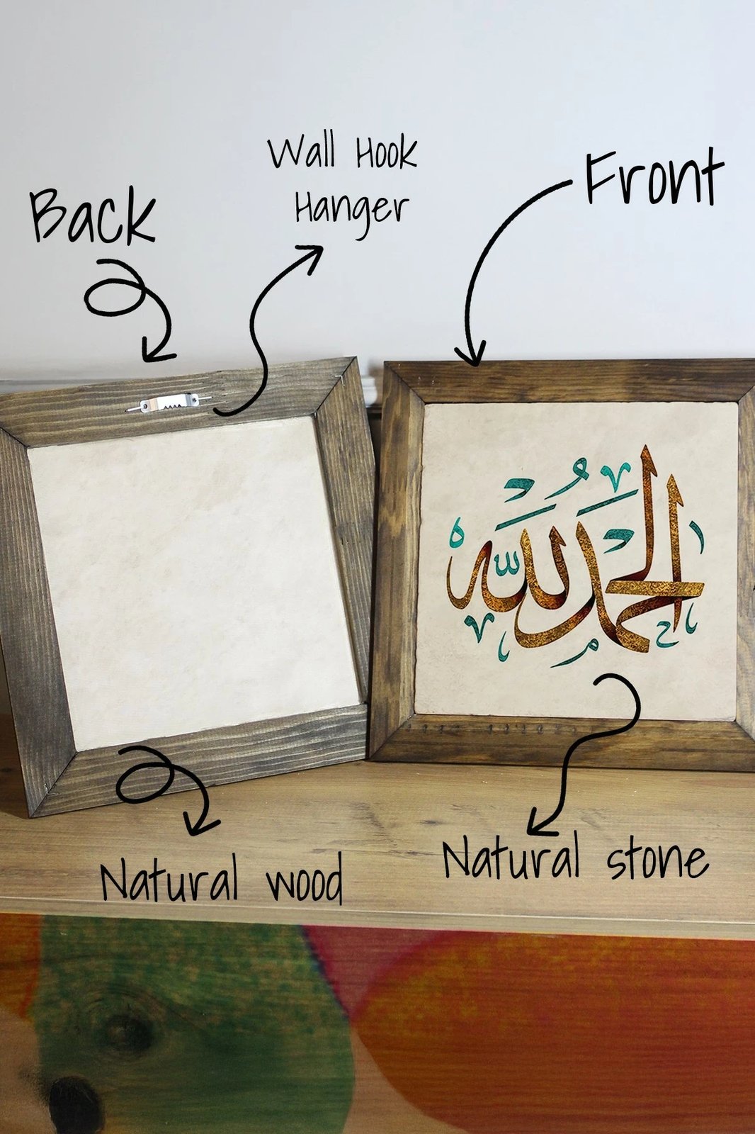 Pikturë dekorative me kornizë, Wallity, Ersytastablo57 - 16, shumëngjyrëshe, 15.5x15.5cm