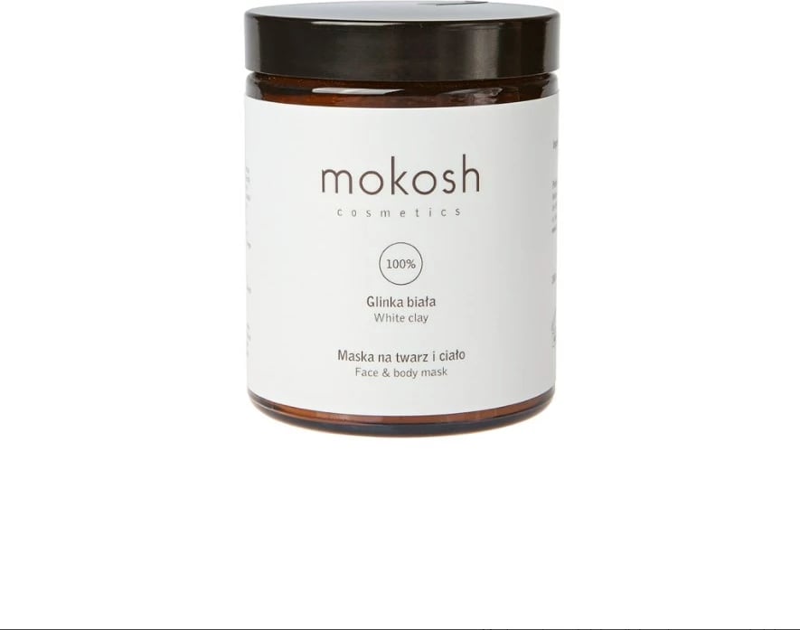 Maskë për fytyrë dhe trup Mokosh Argjilë e bardhë unisex 180ml