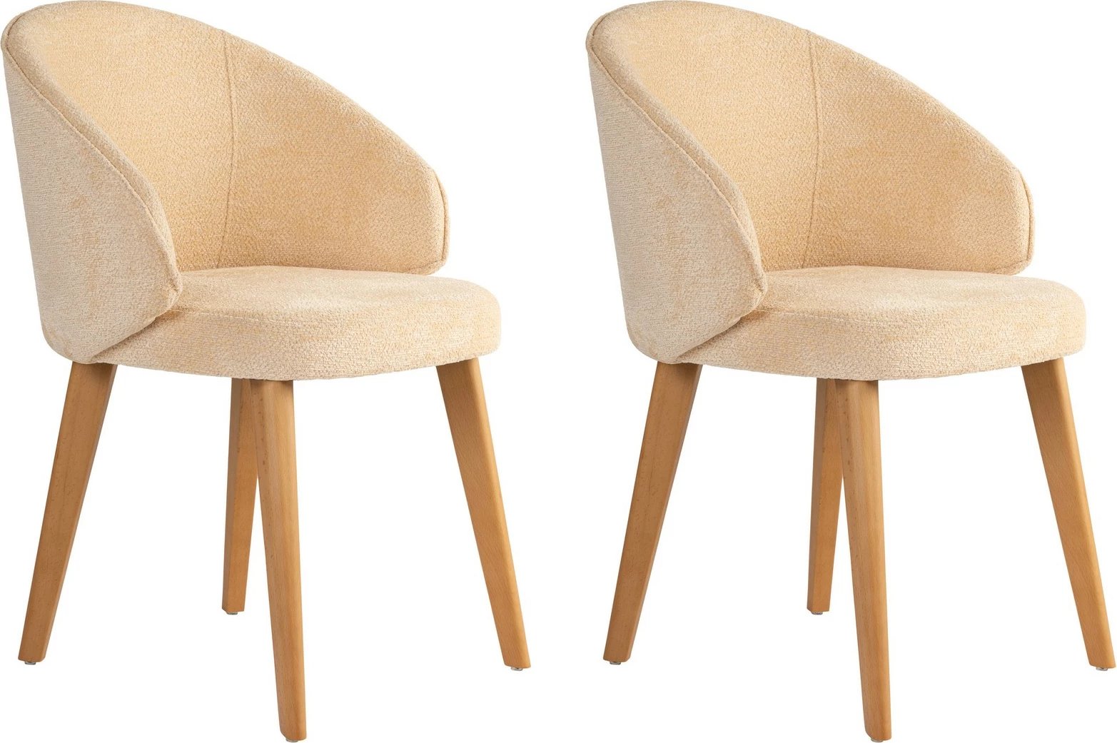 Set karrigesh (2 copë), Skye Decor, Bentley, bezhë, lisi i errët